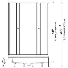 Душевой угол Triton Стандарт В1 полосы 90x90