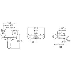 Смеситель для ванны Roca Monodin-N A5A0298C0M