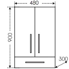 Шкаф подвесной СаНта Вегас 48x90 426003