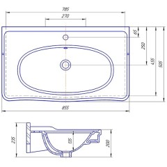 Комплект мебели ASB-Woodline Модерн 85 белый массив ясеня
