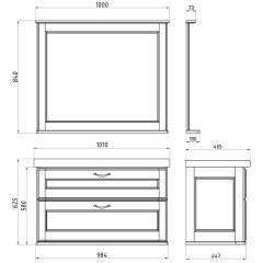 Комплект мебели ASB-Woodline Прато 100 орех массив ясеня