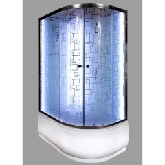 Душевая кабина Deto EM4512N L LED с гидромассажем