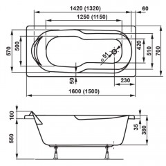 Ванна акриловая Vagnerplast Nymfa 150 VPBA157NYM2E-04