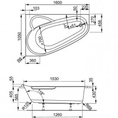 Ванна акриловая Vagnerplast Selena 160 Left VPBA163SEL3LX-04
