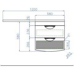 Тумба с раковиной Style Line Жасмин-2 60 (Cosmos 1200 L)
