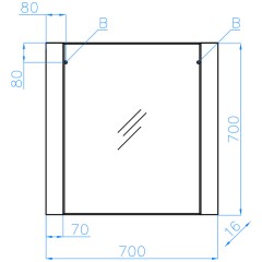 Зеркало Style Line Монако 70 осина ЛС-00000625