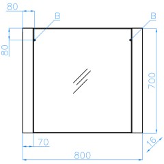 Зеркало Style Line Монако 80 ориноко ЛС-00000629