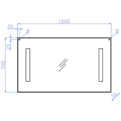 Зеркало Style Line LED 1200 СС-00000619