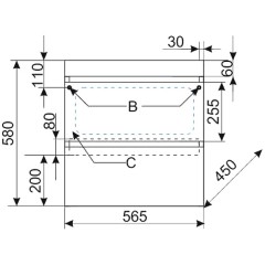Тумба под раковину Style Line ElFante Даймонд 60 белый СС-00000500