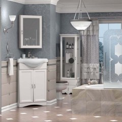 Тумба с раковиной Opadiris Клио 45 угловая белёный бук