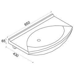 Тумба с раковиной Opadiris Клио 65 белый матовый