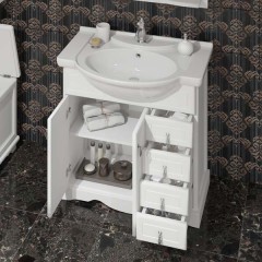 Тумба с раковиной Opadiris Клио 70 белый матовый