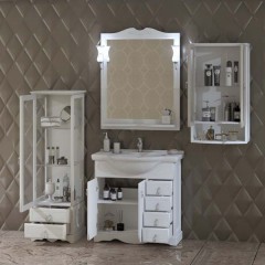 Тумба с раковиной Opadiris Клио 80 белый матовый