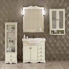 Тумба с раковиной Opadiris Клио 80 слоновая кость