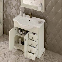 Тумба с раковиной Opadiris Клио 80 слоновая кость
