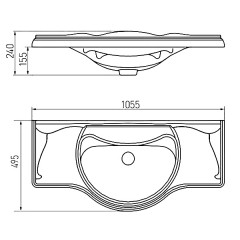 Тумба с раковиной ASB-Woodline Эмили 105 красный