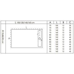 Поддон из литьевого мрамора GooDDooR Stella 120x90 чёрный