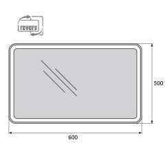 Зеркало BelBagno SPC-MAR-500-600-LED-BTN
