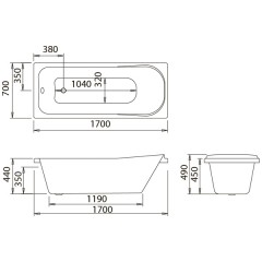 Ванна акриловая Iddis Pond 170x70 NPON177i91