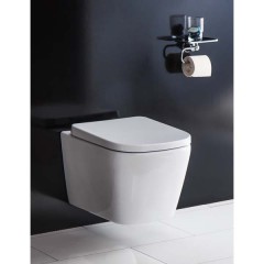 Унитаз подвесной BelBagno Albano BB120CHR+BB120SC безободковый