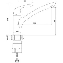 Смеситель для кухни Iddis Kitchen Line K10SB00i05