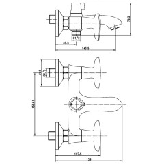 Смеситель для ванны Iddis Copter COPSB02i02WA