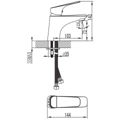 Смеситель для раковины Iddis Vinsente VINSB00i01