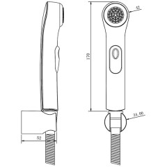 Смеситель для раковины Iddis Torr TORSB00i08 с гигиеническим душем