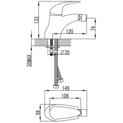 Смеситель для биде Iddis Leaf LEASB00i04