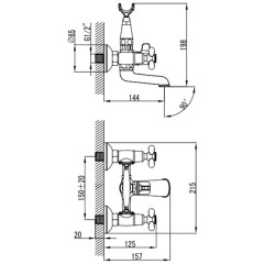 Смеситель для ванны Iddis Jeals JEASB02i02