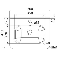 Тумба с раковиной Iddis Brick 60 BRI60W0i95K