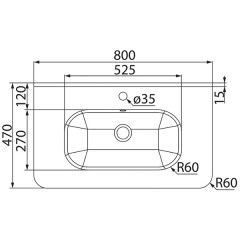 Тумба с раковиной Iddis Brick 80 BRI80W0i95K