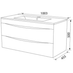 Тумба с раковиной Iddis Cloud 100 CLO10W1i95K