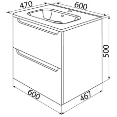 Тумба с раковиной Iddis Edifice 60 EDI60G0i95K