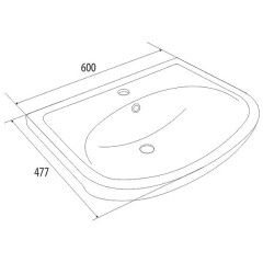 Тумба с раковиной Iddis Harizma 60 HAR60W2i95K