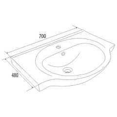 Тумба с раковиной Iddis Harizma 70 HAR70W2i95K