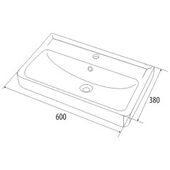 Тумба с раковиной Iddis Sena 60 SEN60W2i95K