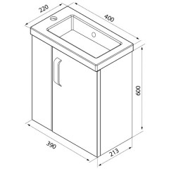 Тумба с раковиной Iddis Torr 40 TOR40W1i95K