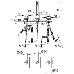 Смеситель на борт ванны Grohe Plus 23845003