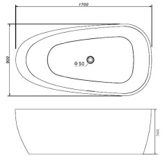 Ванна акриловая Abber AB9210