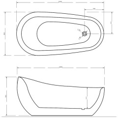Ванна акриловая Abber AB9235