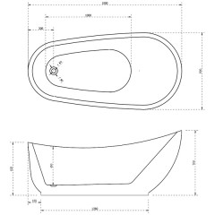 Ванна акриловая Abber AB9288