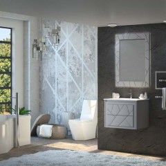 Тумба с раковиной Opadiris Smile Луиджи 70 серый