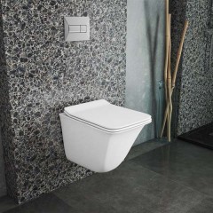 Унитаз подвесной OWL Eter Ruta-H OWLT190203 безободковый