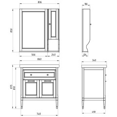 Шкафчик ASB-Woodline Гранда 24 verde массив ясеня