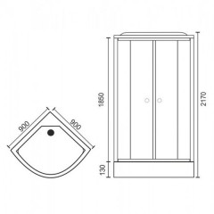 Душевая кабина Royal Bath RB90HK6-WC-CH