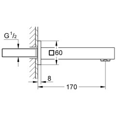 Излив для ванны Grohe Eurocube 13303000