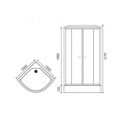 Душевая кабина Royal Bath RB100HK6-WС-CH