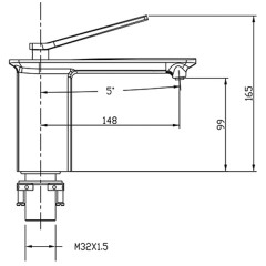 Смеситель для раковины Timo Halti 4161/00F хром