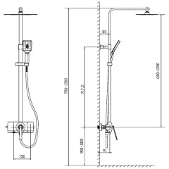 Душевая система Timo Halti SX-4190/00 хром